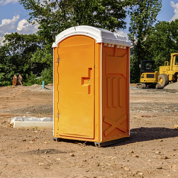 how often are the porta potties cleaned and serviced during a rental period in Hayesville IA